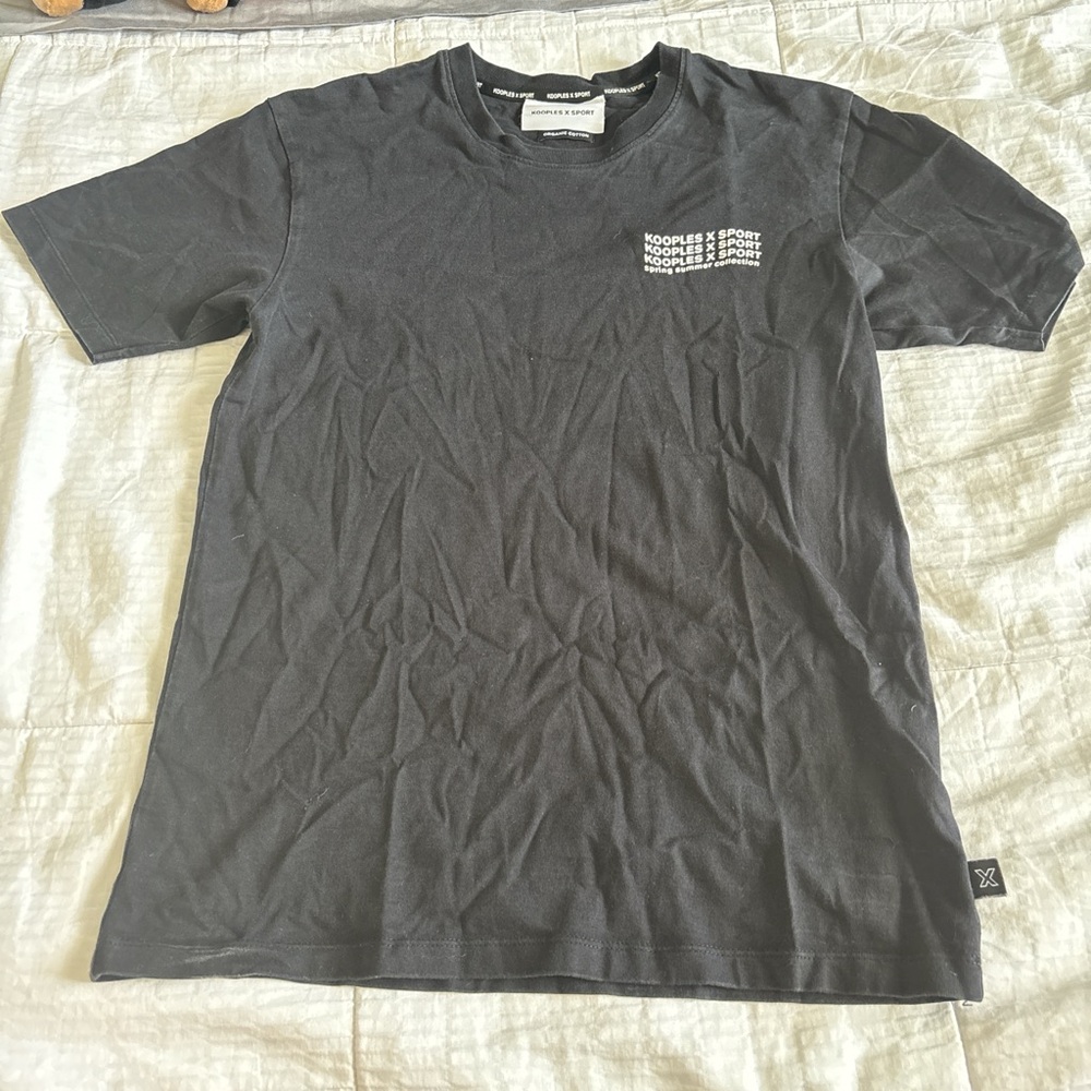 The Kooples x Sport Black Graphic Short Sleeve Tee